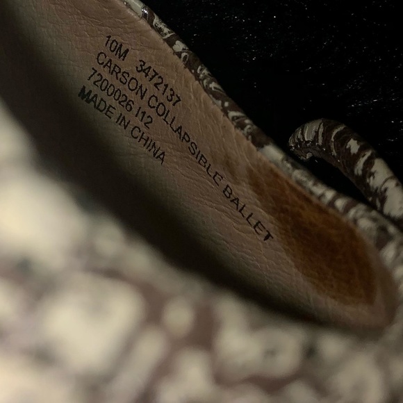 Frye Leather Collapsible Ballet Flats Size 10 - Picture 4 of 6